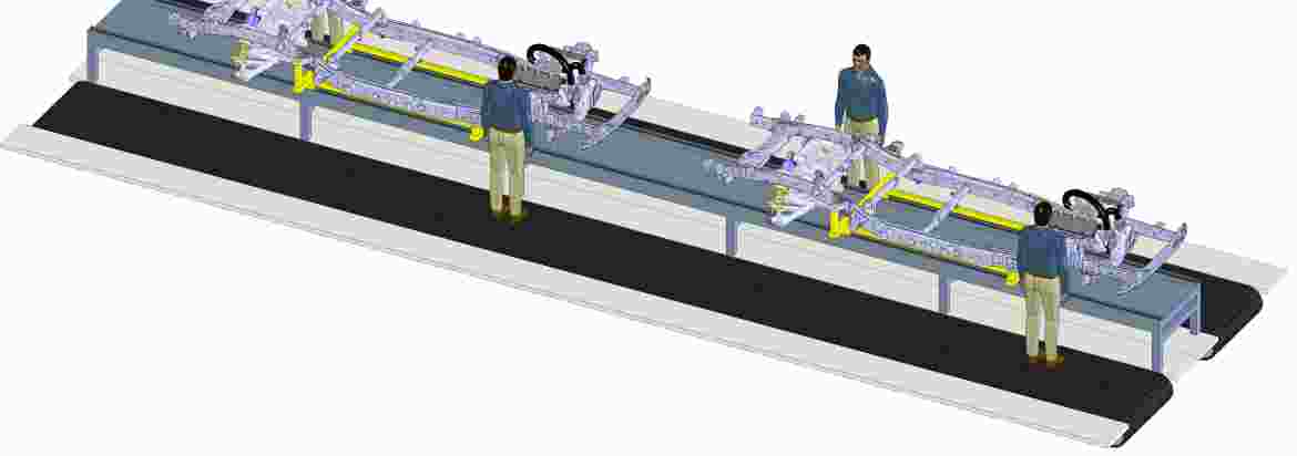 In an environment where worker health and performance are essential, conveying workers during their assembly and inspection activities provides a very ergonomic and safe working environment.  Pulsation free, ESD safe and non-slip surfaces are important features of our belting solutions to ensure best worker conditions.