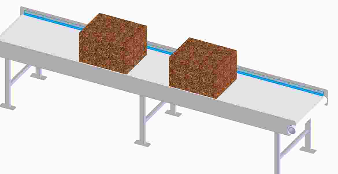 For this process, belts need to be impact-resistant and have the right friction coefficients to keep the dry tobacco blocks in place on the belt surface.