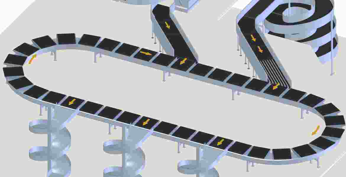 Baggage sorting involves high speed conveyors equipped with cross-belt and tilt-tray sorters to minimise transfer times.